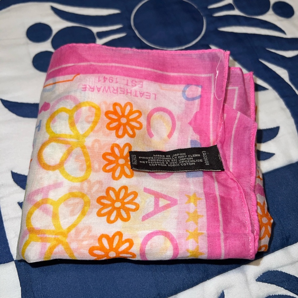 Coach Multicolor Patterned Scarf - Picture 3 of 3